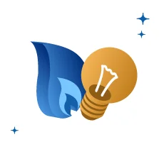 ícone luz e gás